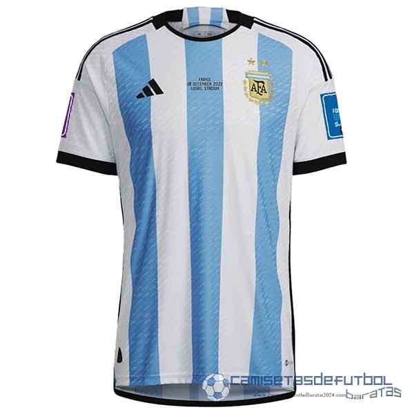 Tailandia Casa Jugadores Camiseta Argentina Finales 2022 Azul Blanco