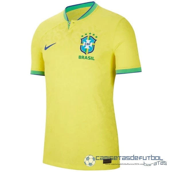 Tailandia Casa Jugadores Camiseta Brasil 2022 Amarillo