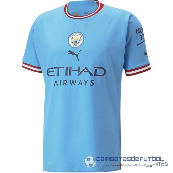 Tailandia Casa Jugadores Camiseta Manchester City Equipación 2022 2023 Azul