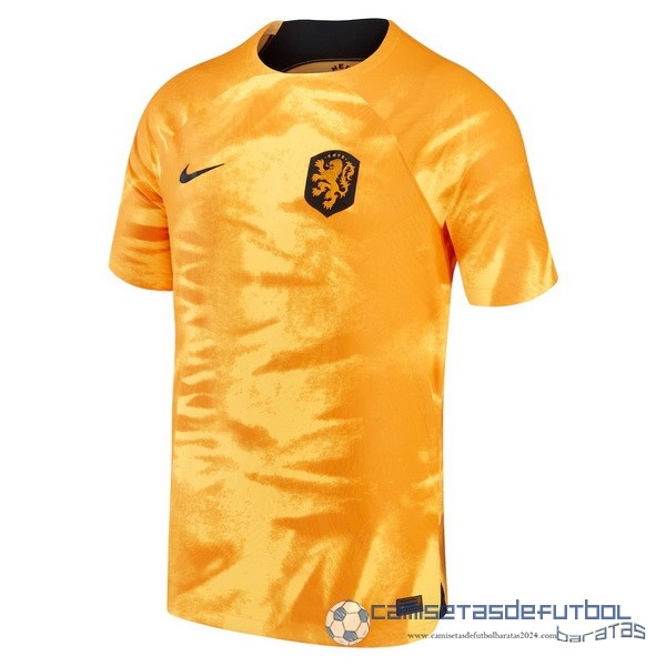 Tailandia Casa Jugadores Camiseta Países Bajos 2022 Amarillo