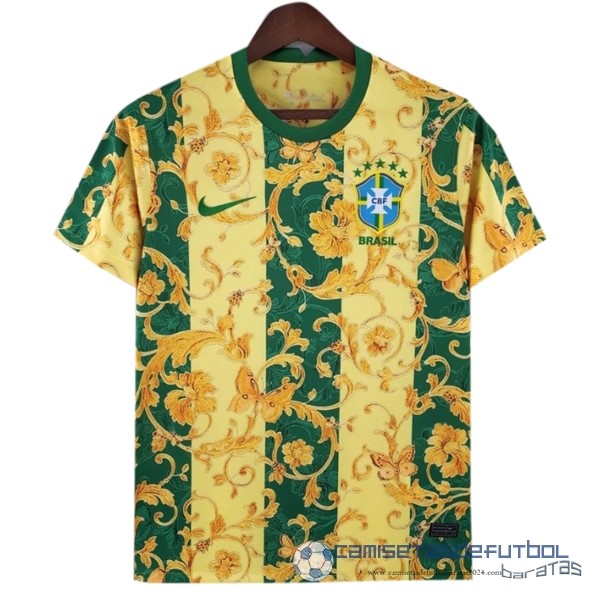 Tailandia Especial Camiseta Brasil 2022 Amarillo Verde