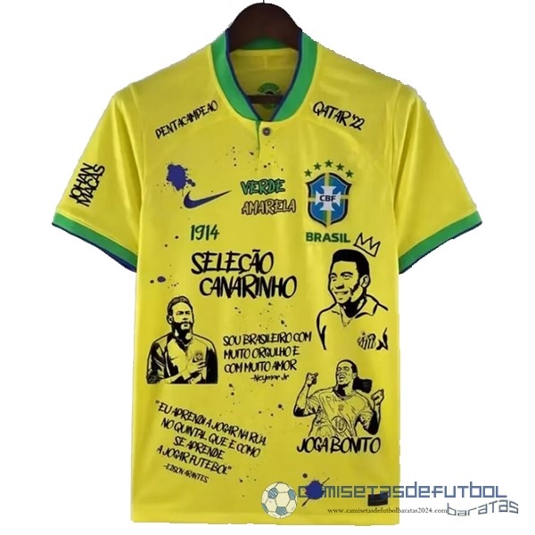 Tailandia Especial Camiseta Brasil 2022 III Amarillo