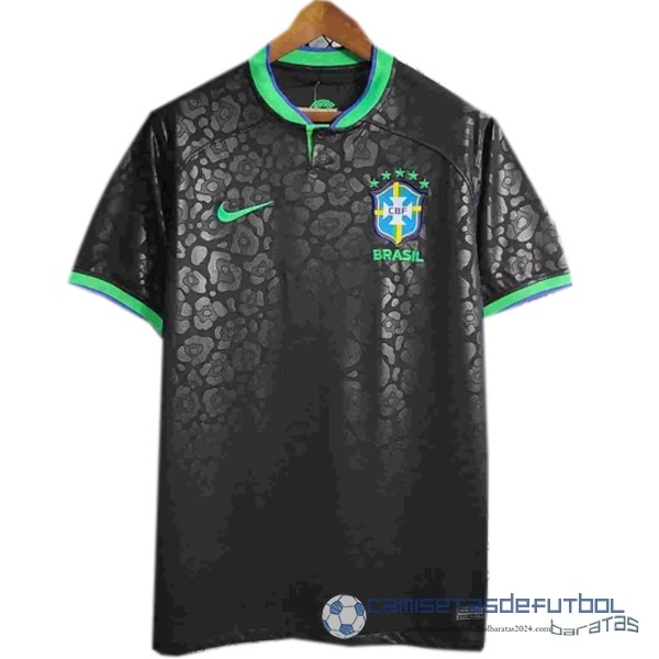 Tailandia Especial Camiseta Brasil 2022 Negro Verde