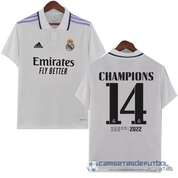 Tailandia NO.14 Champions Casa Camiseta Real Madrid Equipación 2022 2023 Blanco