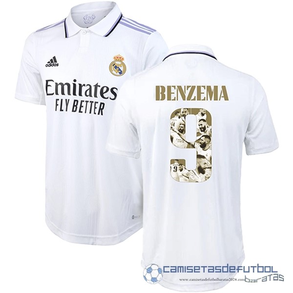 Tailandia NO.9 Benzema Casa Jugadores Camiseta Real Madrid Equipación 2022 2023 Blanco