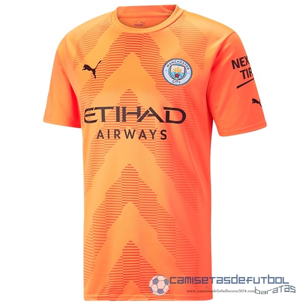 Tailandia Portero Camiseta Manchester City Equipación 2022 2023 Naranja