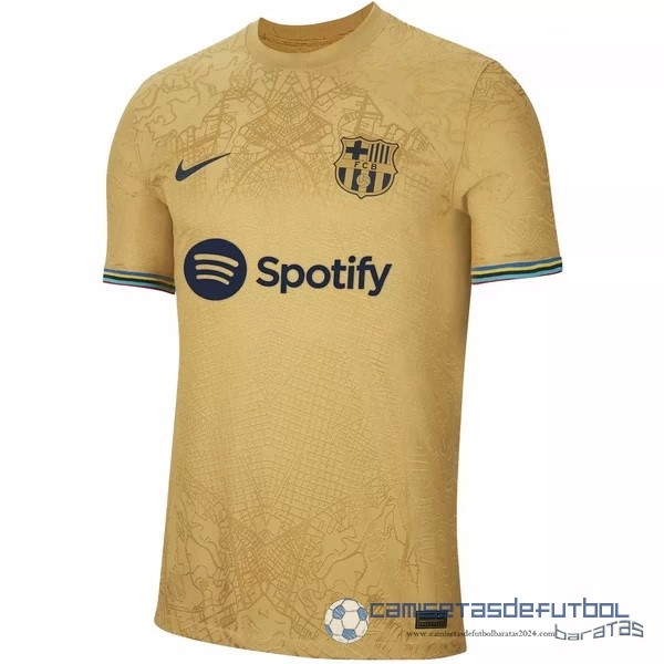 Tailandia Segunda Jugadores Camiseta Barcelona Equipación 2022 2023 Amarillo