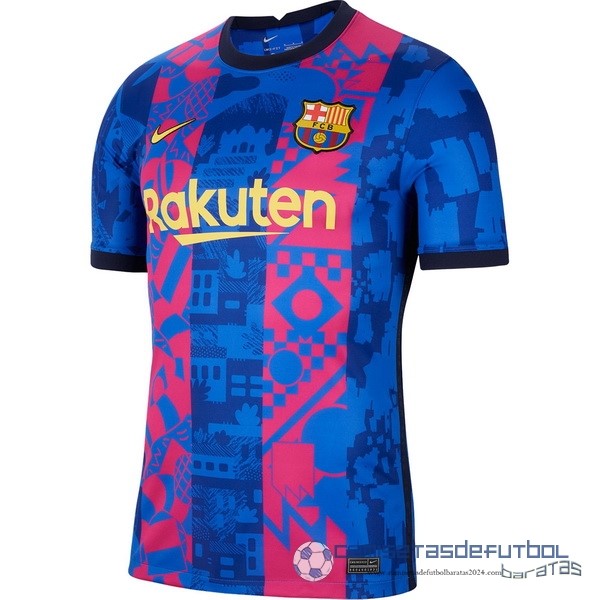 Tailandia Tercera Camiseta Barcelona Equipación 2021 2022 Azul Rosa