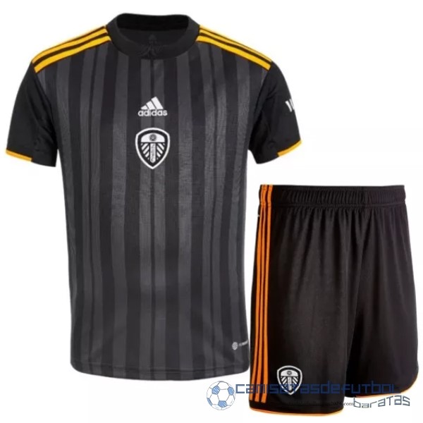 Tercera Camiseta Conjunto De Niños Leeds United Equipación 2022 2023 Negro
