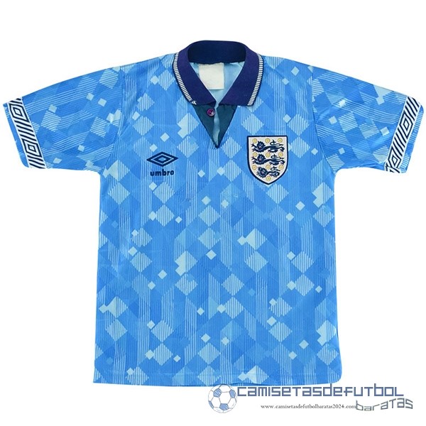 Tercera Camiseta Inglaterra Retro Equipación 1990 Azul