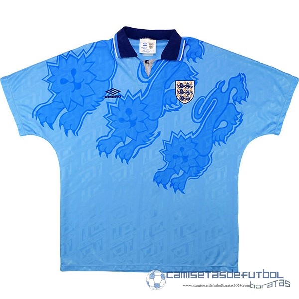 Tercera Camiseta Inglaterra Retro Equipación 1992 Azul