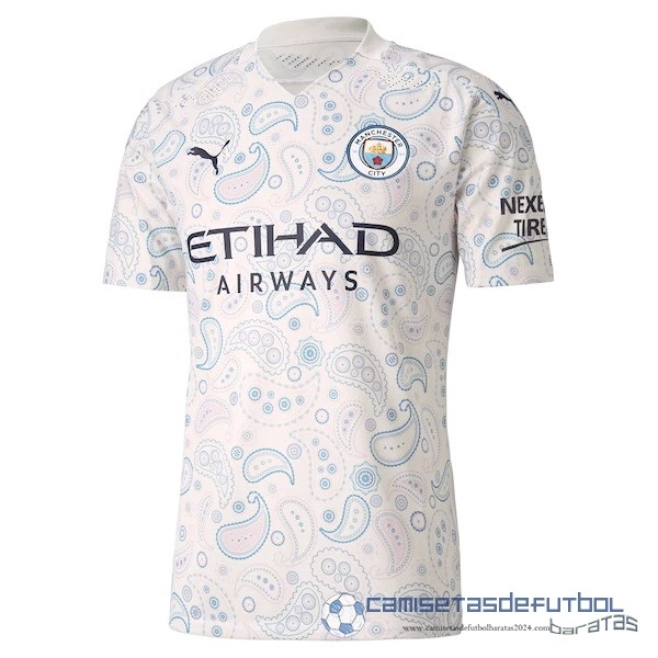 Tercera Camiseta Manchester City Retro Equipación 2020 2021 Blanco