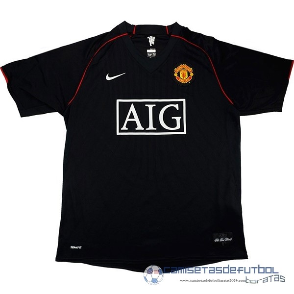 Tercera Camiseta Manchester United Retro Equipación 2007 2008 Negro