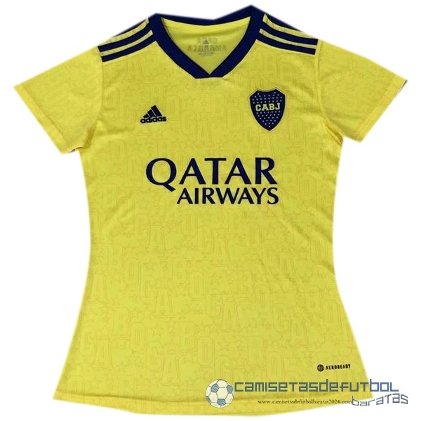Tercera Camiseta Mujer Boca Juniors Equipación 2022 2023 Amarillo