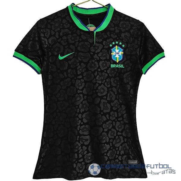 Tercera Camiseta Mujer Brasil 2022 Negro