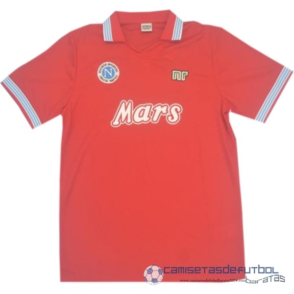 Tercera Camiseta Napoli Retro Equipación 1988 1989 Rojo