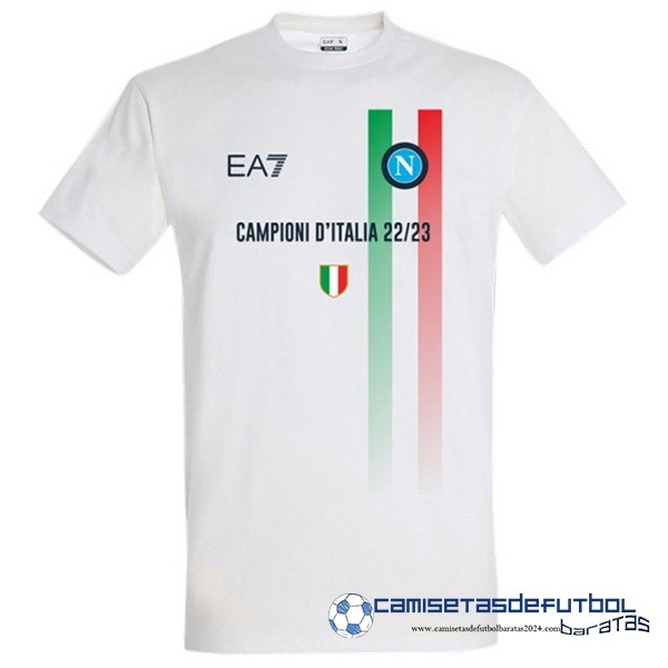 EA7 NO.3 Campioni Especial Camiseta Napoli Equipación 2023 Blanco