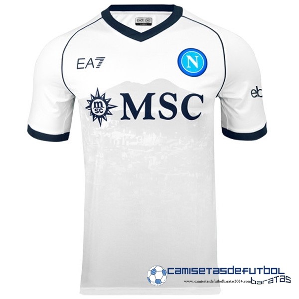 EA7 Segunda Tailandia Camiseta Napoli Equipación 2023 2024 Blanco
