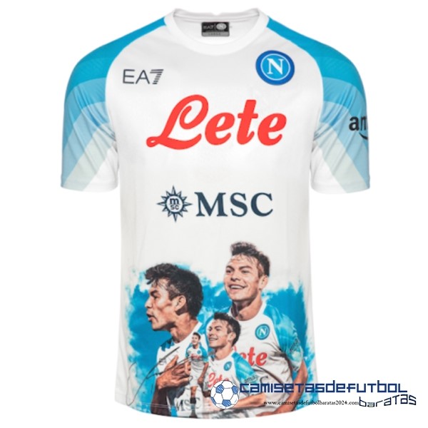 EA7 Tailandia Especial Camiseta Napoli Equipación 2023 2024 Azul Blanco