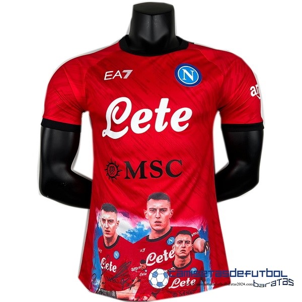 EA7 Tailandia Especial Jugadores Camiseta Napoli Equipación 2023 2024 Rojo