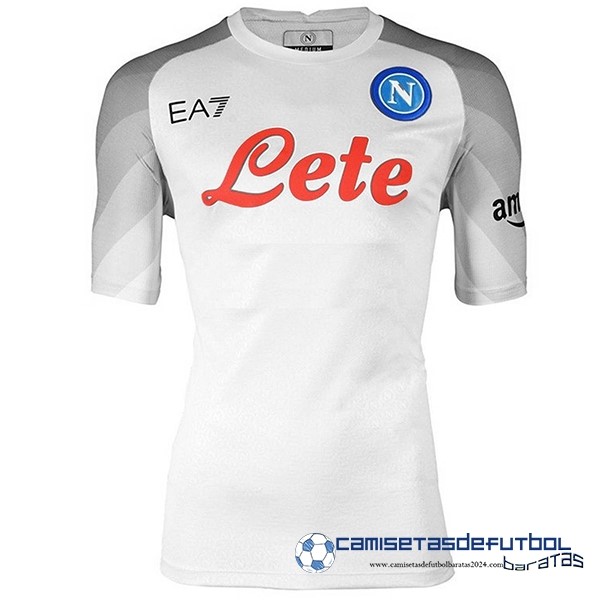 EA7 Tailandia Segunda Camiseta Napoli 2022 Equipación 2023 Blanco Gris