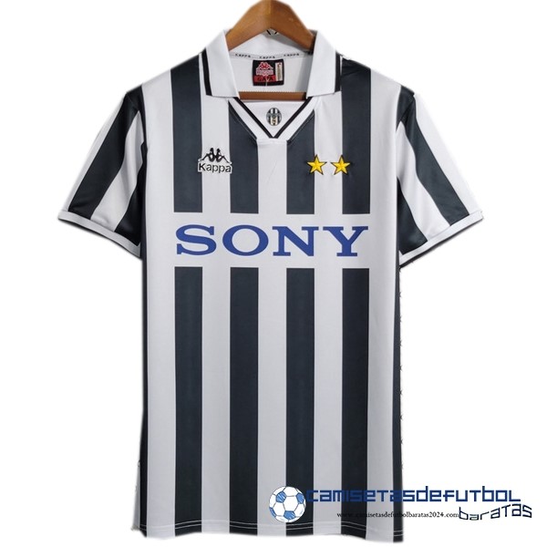 Kappa Casa Camiseta Juventus Retro Equipación 1995 1996 Negro Blanco