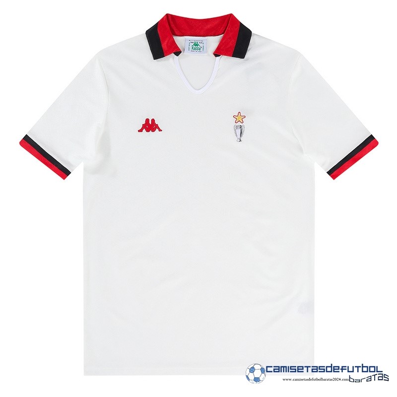 Kappa Segunda Camiseta AC Milan Retro Equipación 1989 1990 Blanco