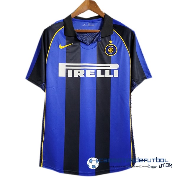 Nike Casa Camiseta Inter Milán Retro Equipación 2001 2002 Azul