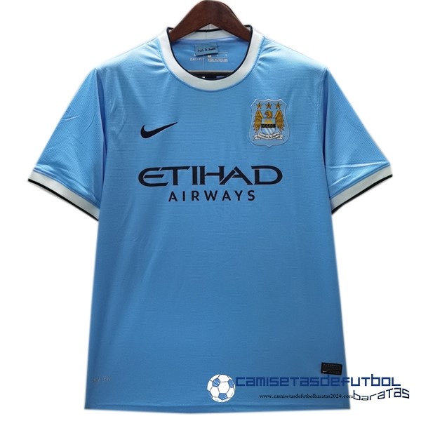 Nike Casa Camiseta Manchester City Retro Equipación 2013 2014 Azul
