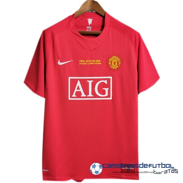 Nike Casa Camiseta Manchester United Finales Retro Equipación 2007 2008 Rojo
