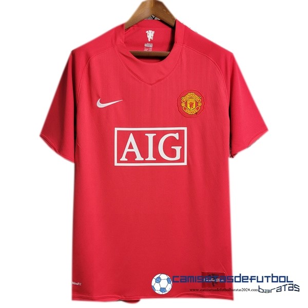 Nike Casa Camiseta Manchester United Retro Equipación 2007 2008 Rojo