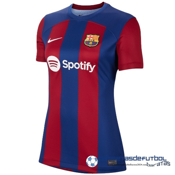 Nike Casa Camiseta Mujer Barcelona Equipación 2023 2024 Azul Rojo