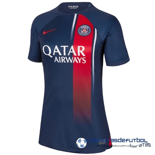 Nike Casa Camiseta Mujer Paris Saint Germain Equipación 2023 2024 Azul