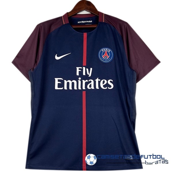 Nike Casa Camiseta Paris Saint Germain Retro Equipación 2017 2018 Azul
