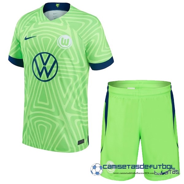 Nike Casa Conjunto De Hombre Wolfsburgo 2022 Equipación 2023 Verde