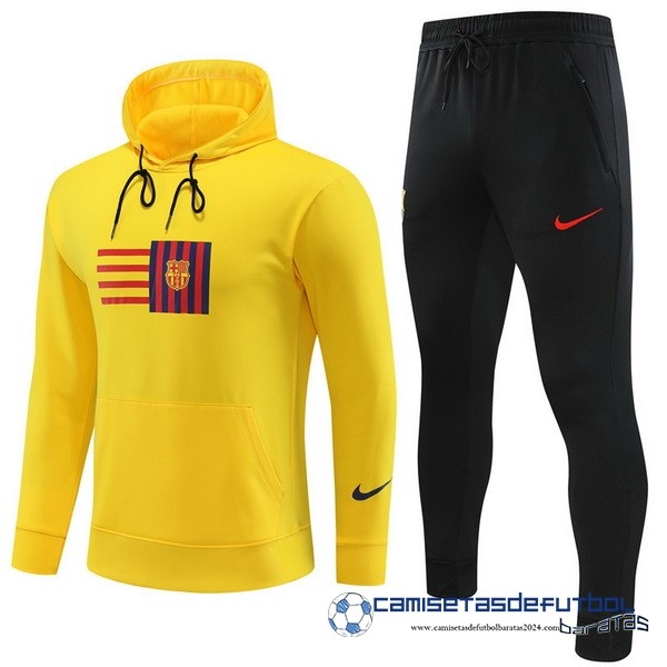 Nike Chaqueta Con Capucha Niños Barcelona Equipación 2023 2024 Amarillo Negro
