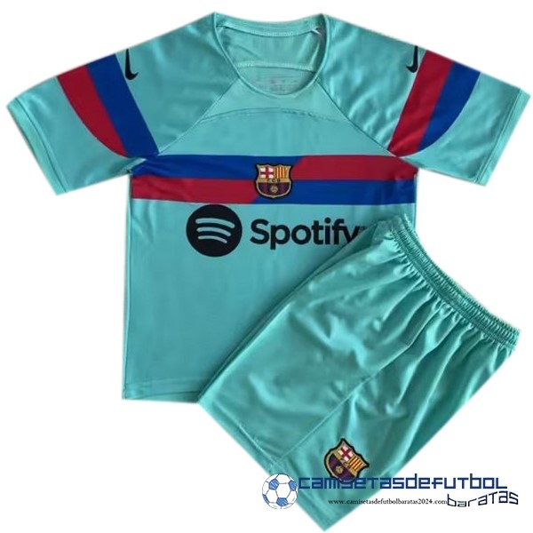 Nike Concepto Conjunto De Niños Barcelona Equipación 2023 2024 Azul Verde