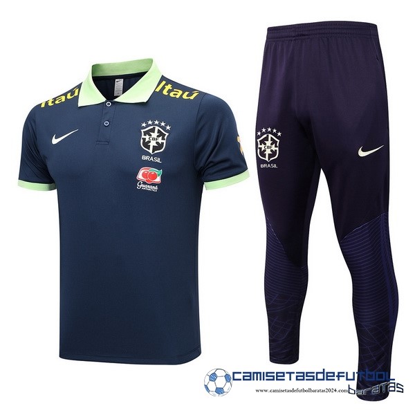 Nike Conjunto Completo Polo Brasil Equipación 2023 Azul Marino I Verde