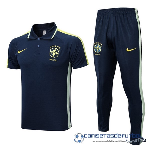 Nike Conjunto Completo Polo Brasil Equipación 2023 Azul Marino Verde