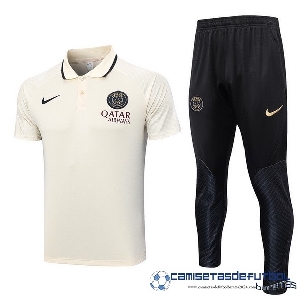 Nike Conjunto Completo Polo Paris Saint Germain Equipación 2023 2024 Amarillo Negro