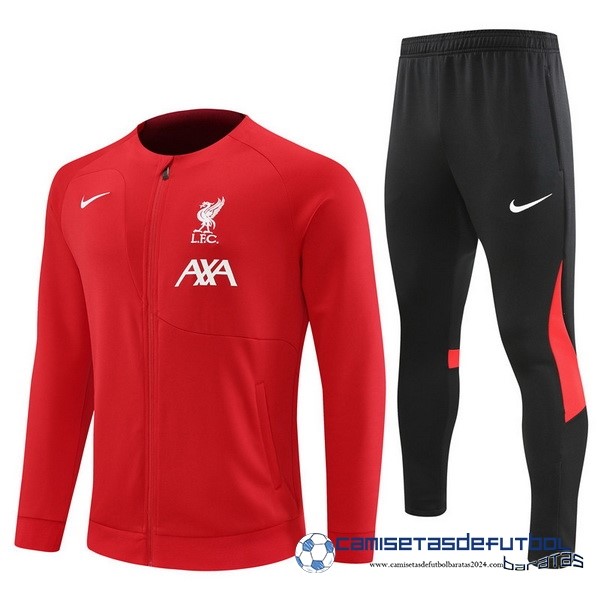 Nike Conjunto Completo Ropa Deportiva Con Cremallera Larga Liverpool 2022 Equipación 2023 Rojo Negro