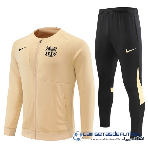 Nike Conjunto Completo Ropa Deportiva Con Cremallera Larga Niños Barcelona 2022 Equipación 2023 Amarillo Negro