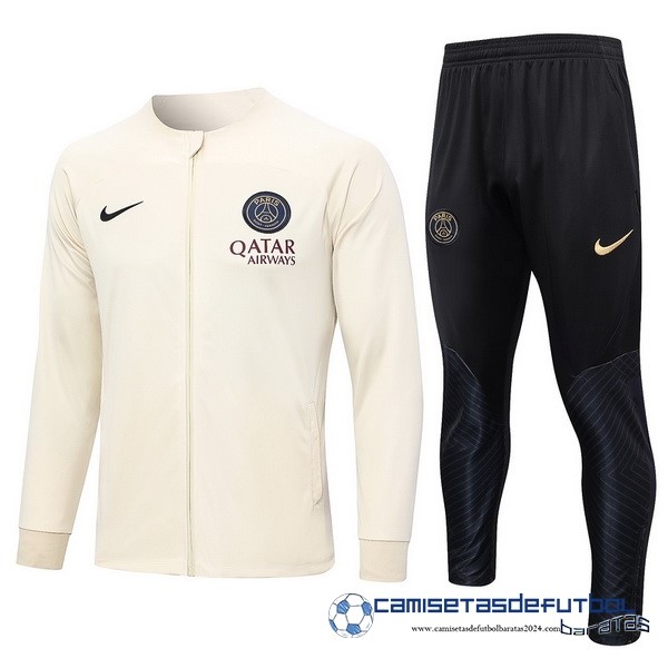Nike Conjunto Completo Ropa Deportiva Con Cremallera Larga Paris Saint Germain Equipación 2023 2024 Amarillo Negro