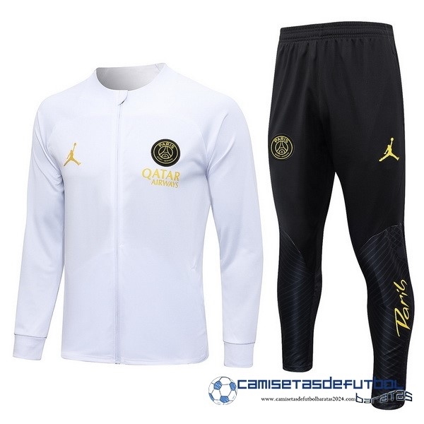 Nike Conjunto Completo Ropa Deportiva Con Cremallera Larga Paris Saint Germain Equipación 2023 2024 Blanco Negro