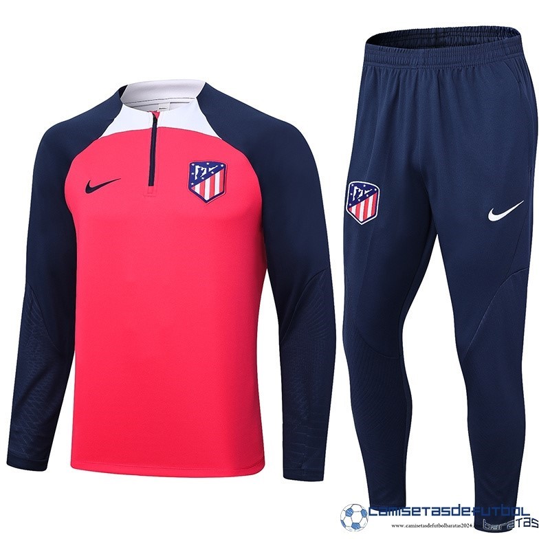 Nike Conjunto Completo Sudadera Entrenamiento Atlético Madrid Niños Equipación 2023 2024 Rojo Azul