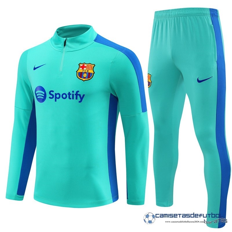 Nike Conjunto Completo Sudadera Entrenamiento Barcelona Equipación 2023 2024 Verde Azul