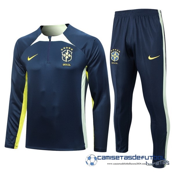 Nike Conjunto Completo Sudadera Entrenamiento Brasil Equipación 2023 Azul Marino Verde