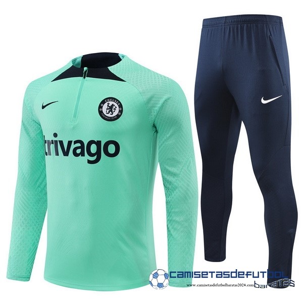 Nike Conjunto Completo Sudadera Entrenamiento Chelsea 2022 Equipación 2023 Verde Azul