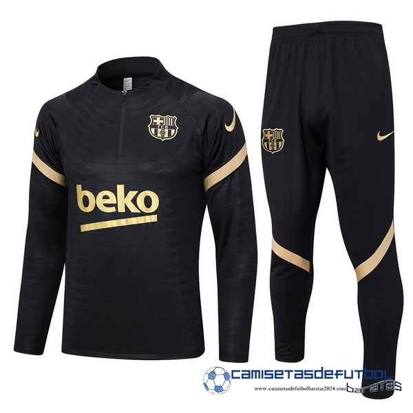Nike Conjunto Completo Sudadera Entrenamiento Jugadores Barcelona Equipación 2023 2024 Negro Amarillo