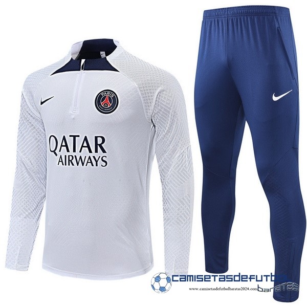 Nike Conjunto Completo Sudadera Entrenamiento Jugadores Niños Paris Saint Germain 2022 Equipación 2023 Blanco Azul